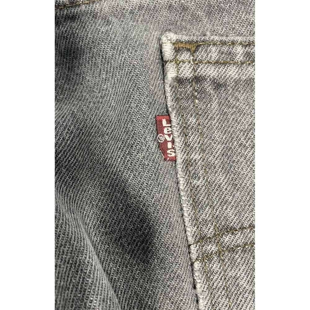 Vintage Levis 505 Jeans Mens 38x32 Black Denim Regular Fit Straight Leg USA Made